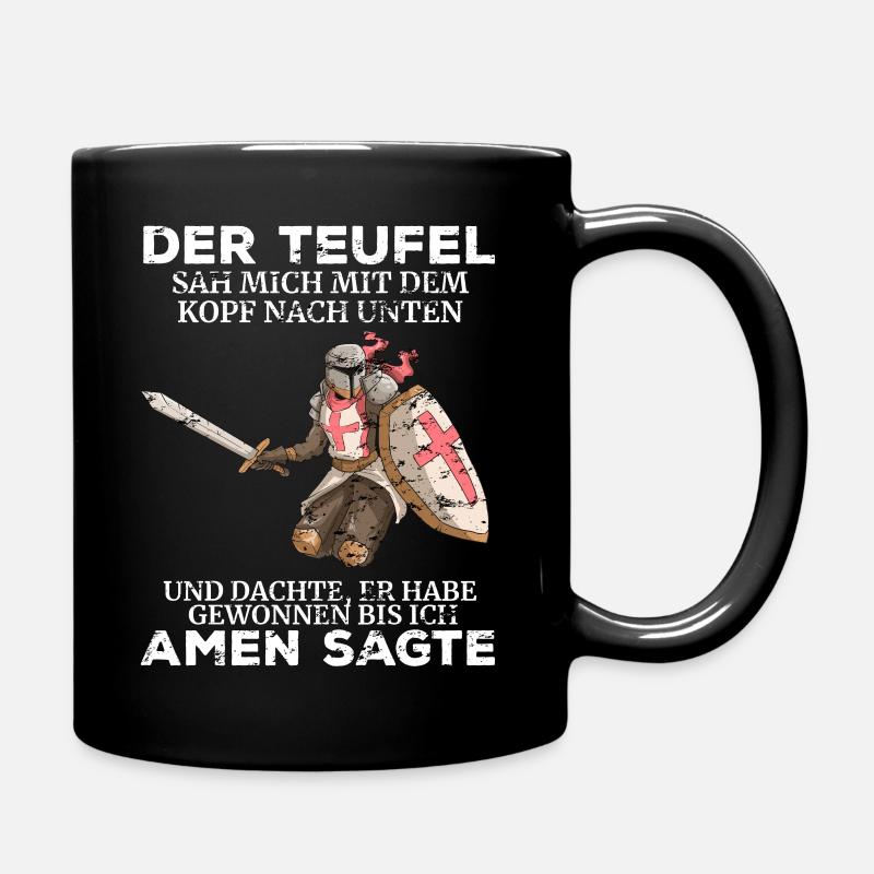 Tempelritter Grafik Templer Teufel Tempel Ritter - Tasse einfarbig - Schwarz