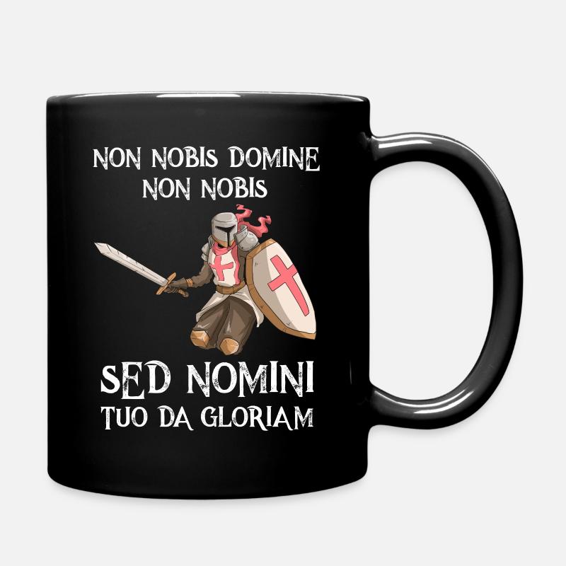 Knights Templar graphic quote Templar Knights Templar - Full Colour Mug - black