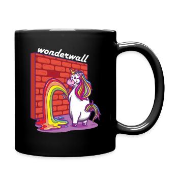 Lustiges Pinkelndes Einhorn Witzige Einhörner - Tasse einfarbig - Schwarz - Rechts