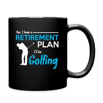 Golf golfing golfer golf ball golfing golf player - Full Colour Mug - black - Right