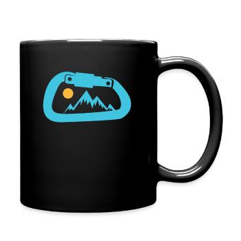 Rock climber climbing bouldering - Full Colour Mug - black - Right