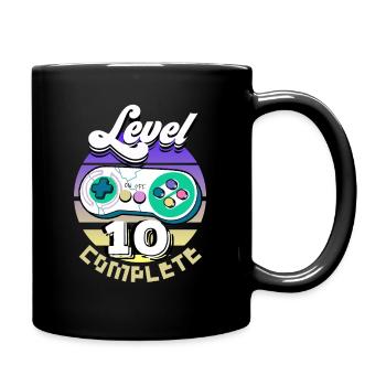 Player Gamer 10 Jahre Geschenkidee - Tasse einfarbig - Schwarz - Rechts
