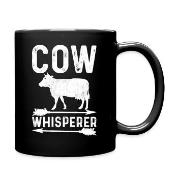 Cow Whisperer Farmer Funny Cow Farmer - Full Colour Mug - black - Right