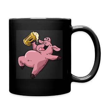 Drunk pig - Full Colour Mug - black - Right