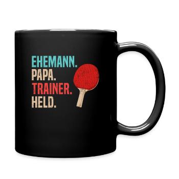 Tischtennis - Tasse einfarbig - Schwarz - Rechts