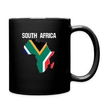 afrique du sud souvenir drapeau vacances graphique - Mug uni - noir - Droite