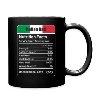 Gift for Italian father Italy Papa Gebu - Full Colour Mug - black - Right
