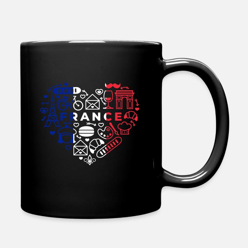 France - Mug uni - noir