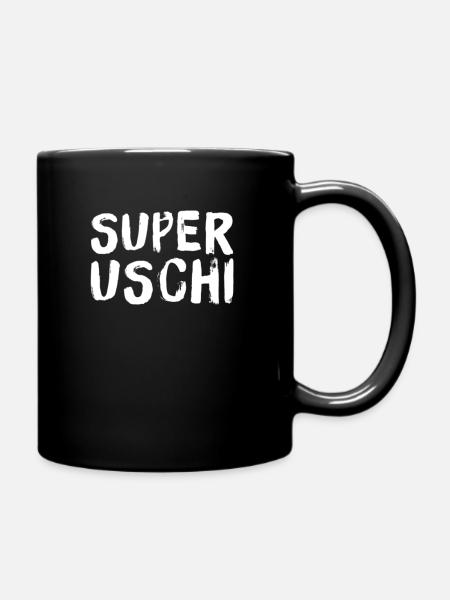 Super Uschi - Tasse einfarbig - Schwarz