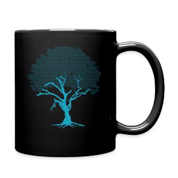 Binary Coding Tree Gift Design Idea graphic - Full Colour Mug - black - Right