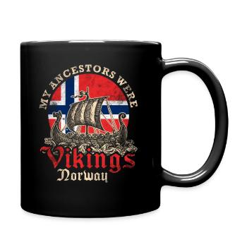 Norvège Viking navire - Mug uni - noir - Droite