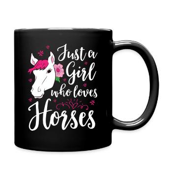 Chevaux filles chevaux équitation cheval amour - Mug uni - noir - Droite
