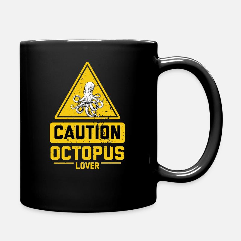 ATTENTION Amant de poulpe - Mug uni - noir