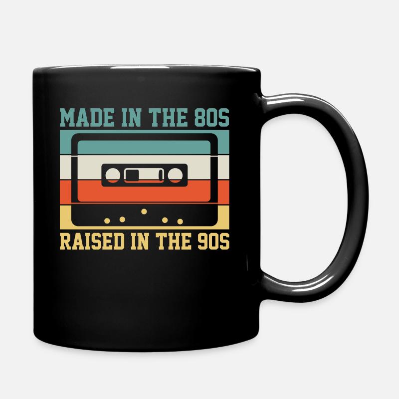 80er 90er Kassette Geburtstag - Tasse einfarbig - Schwarz