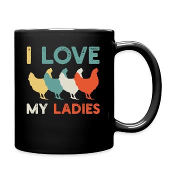 Poulailler - Mug uni - noir - Droite