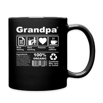 Grandpa - Tasse einfarbig - Schwarz - Rechts