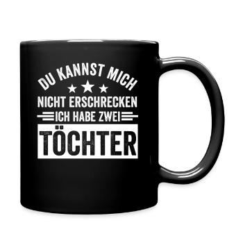Töchter Familie Mutter Vater Eltern - Tasse einfarbig - Schwarz - Rechts