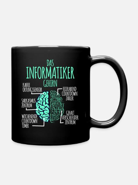 Informatiker Informatik Programmierer Nerd Geek - Tasse einfarbig - Schwarz