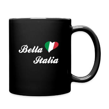 Bella Italia Italienisches Lebensgefühl - Tasse einfarbig - Schwarz - Rechts