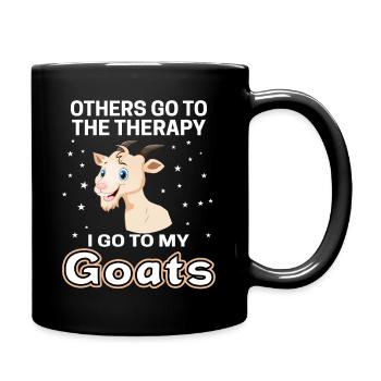 Bauernhof Ziege Landwirt Geschenk Goat Bäuerin - Tasse einfarbig - Schwarz - Rechts