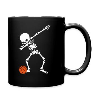 Dabbender skeleton basketball player - Full Colour Mug - black - Right