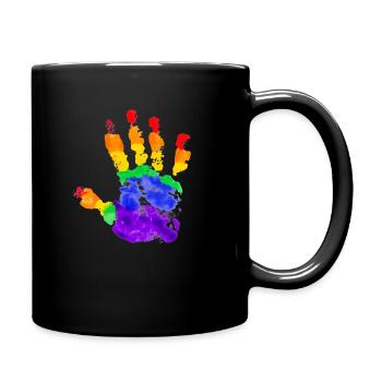 LGBT Rainbow Gay Pride Gay Lesbian Gay - Full Colour Mug - black - Right