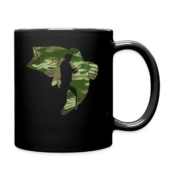 Angler camouflage - Full Colour Mug - black - Right