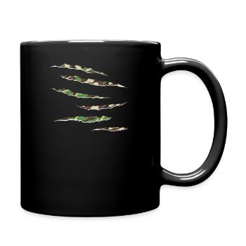 Tarnfarben Militär Outfit Camouflage - Tasse einfarbig - Schwarz - Rechts