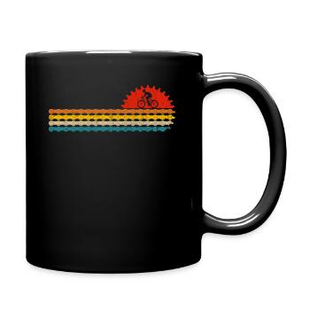 Vintage Retro Bicycle Cycling Mountain Bike MTB - Full Colour Mug - black - Right