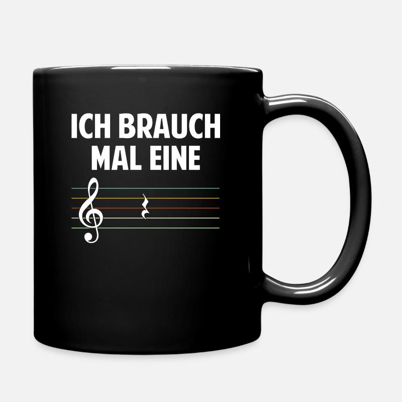 Ich brauche mal eine Pause, Musik Lehrer - Tasse einfarbig - Schwarz