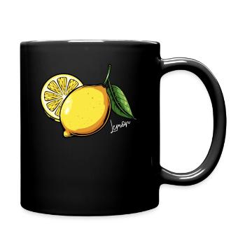 Lemon Yellow Fruit Fruit Healthy Eating - Full Colour Mug - black - Right