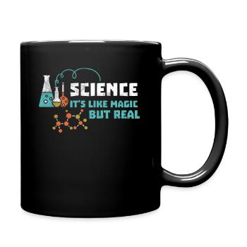 Science It's Like Magic But Real Shirt Geek - Full Colour Mug - black - Right