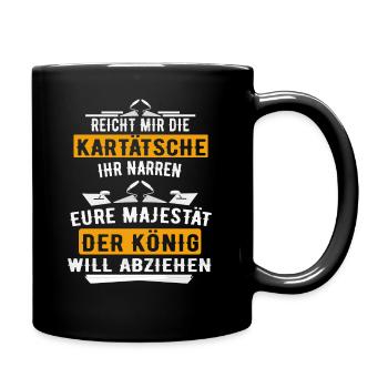 Reicht mir die Der König will Estrichleger Putzer - Tasse einfarbig - Schwarz - Rechts