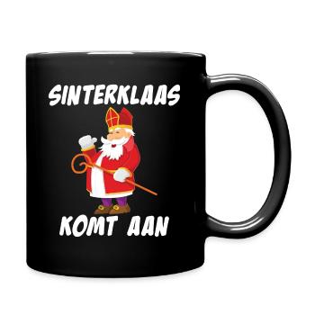 Sinterklaas Komt Aan Dutch Christmas Gift print - Full Colour Mug - black - Right