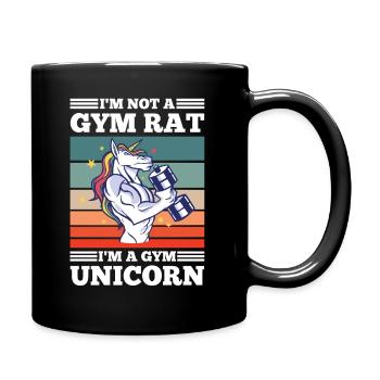 I'm not a Gym Rat I'm a Gym Unicorn - Tasse einfarbig - Schwarz - Rechts
