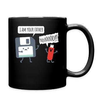 USB Floppy Disk - Nerd Geek Shirt - Tasse einfarbig - Schwarz - Rechts