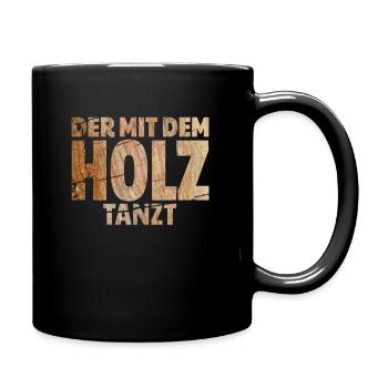 T-Shirt für Tischler, Schreiner und Holz Handwerk - Tasse einfarbig - Schwarz - Rechts