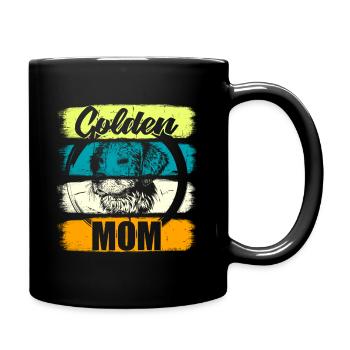 Golden Retriever Mom Dad Dog Gift T-Shirt - Full Colour Mug - black - Right