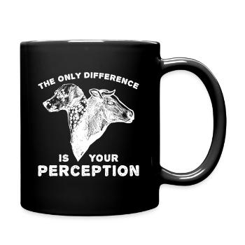 Perception d'un défenseur des droits des animaux pour le bien-être animal - Mug uni - noir - Droite