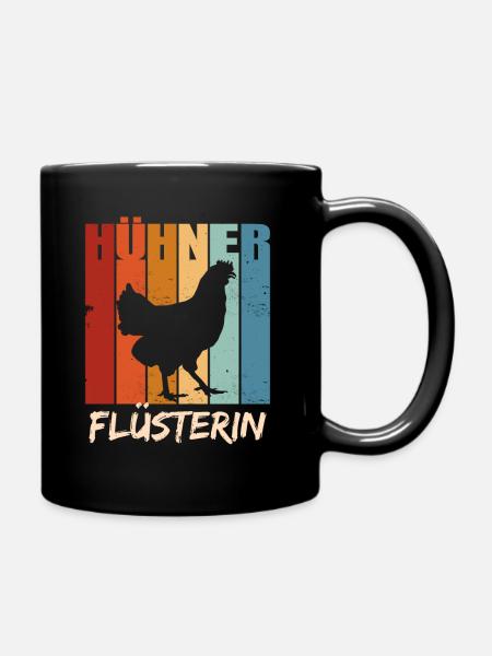 Landwirtin Huhn Bäuerin Hühnerzüchterin - Tasse einfarbig - Schwarz