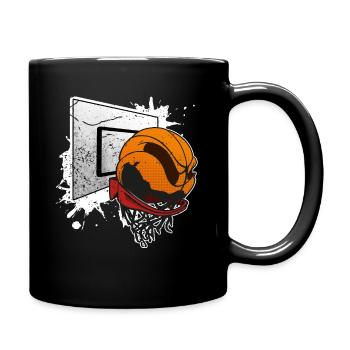 Basketballkorb Basketball Korbball Basketballer - Tasse einfarbig - Schwarz - Rechts