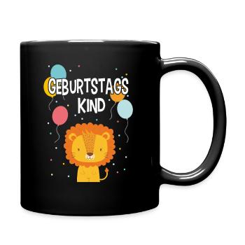 Birthday child birthday children's birthday lion - Full Colour Mug - black - Right