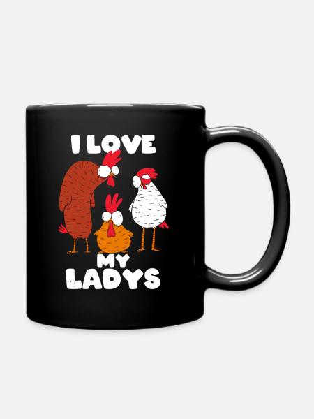 Huhn - Tasse einfarbig - Schwarz