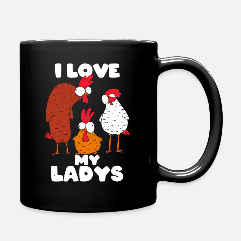 Huhn - Tasse einfarbig - Schwarz