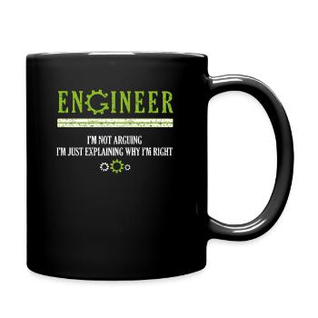Ingénieur, je ne dis pas que les ingénieurs s'amusent Noël E - Mug uni - noir - Droite