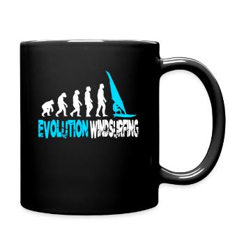 Windsurfen Evolution - Tasse einfarbig - Schwarz - Rechts
