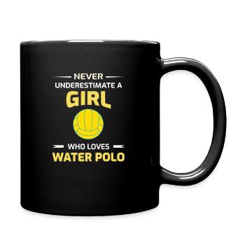 Water Polo Gift - Full Colour Mug - black - Right
