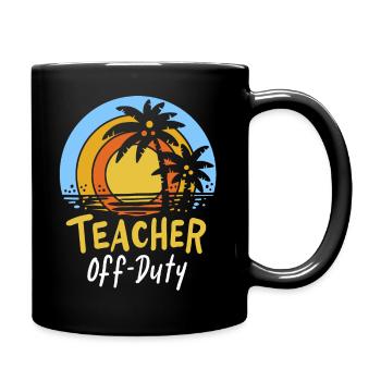 Lehrer Urlaub Ferien - Tasse einfarbig - Schwarz - Rechts