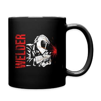 Profession welder welding - Full Colour Mug - black - Right