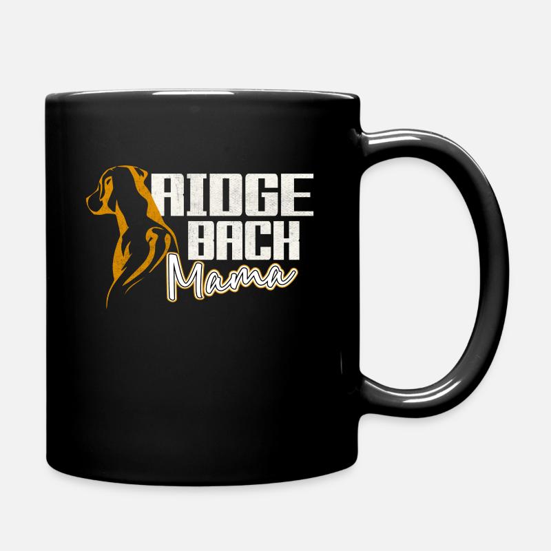 Rhodesian Ridgeback Mama - Tasse einfarbig - Schwarz